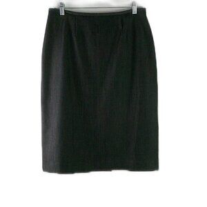 Larry Levine - Grey Lined Office Skirt - 8